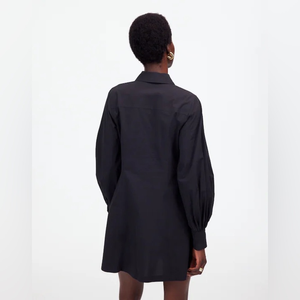 Madewell size 6 Seamed Long-Sleeve Mini Shirtdress in Poplin sz 6 - NV025 - Picture 9 of 9